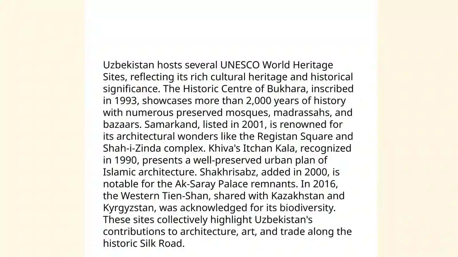 Travelling and Tourism in Uzbekistan 4