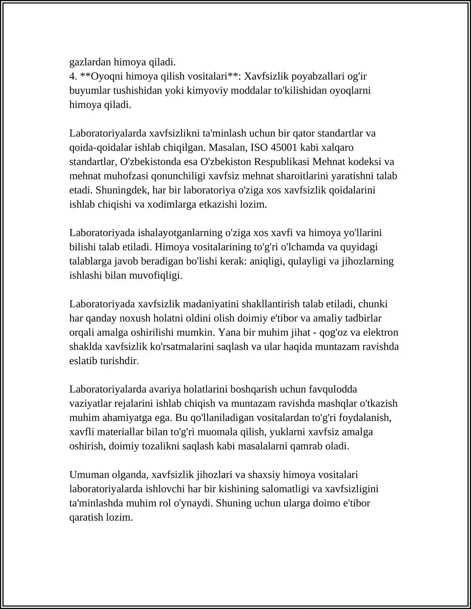 LABARATORIYA JIHOZLARINI QO'LLANILISHI BO'YICHA SLAYD 4