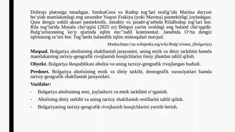 Bolgariya aholisi taqdimot 4