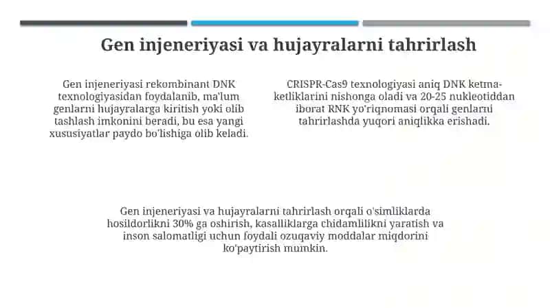 Hujayra muhandisligidagi texnologik jarayonlar 4