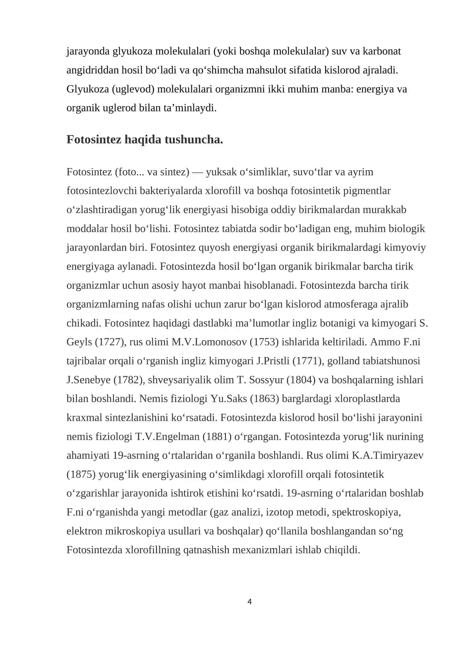 Fotosintez va hosildorlik KURS ISHI 4