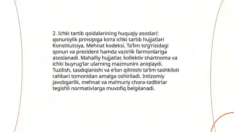 Talim tashkilotining ichki tartib qoidalari bilan tanishish hamda dalolatnoma tuzulishi 4