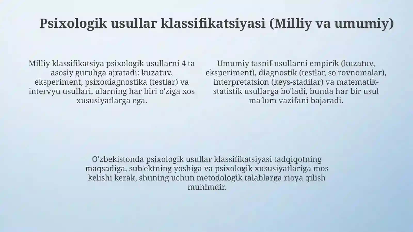 Psixologiktadqiqotmetodlari.psixologikmetodlarningumummilliyklassifikatsiyasi 4