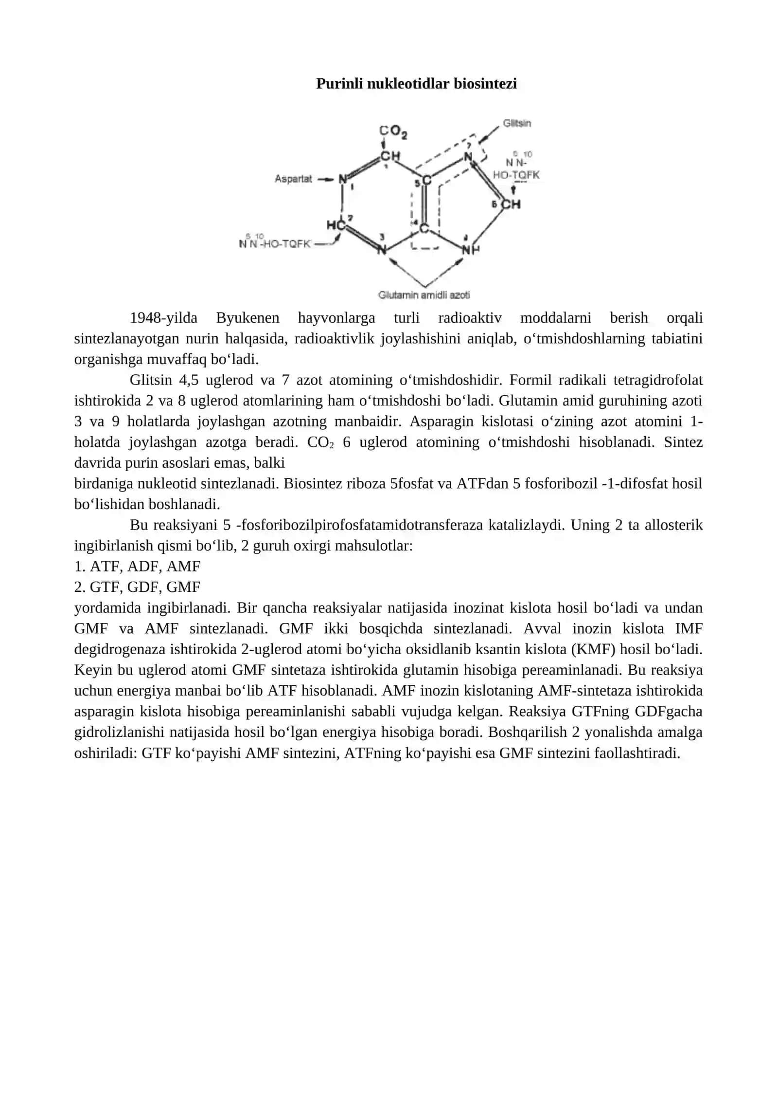 Nukleoproteinlar almashinuvi 4