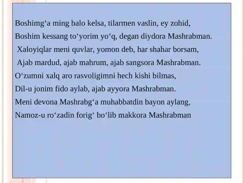 Mashrab hayoti va ijodi 4