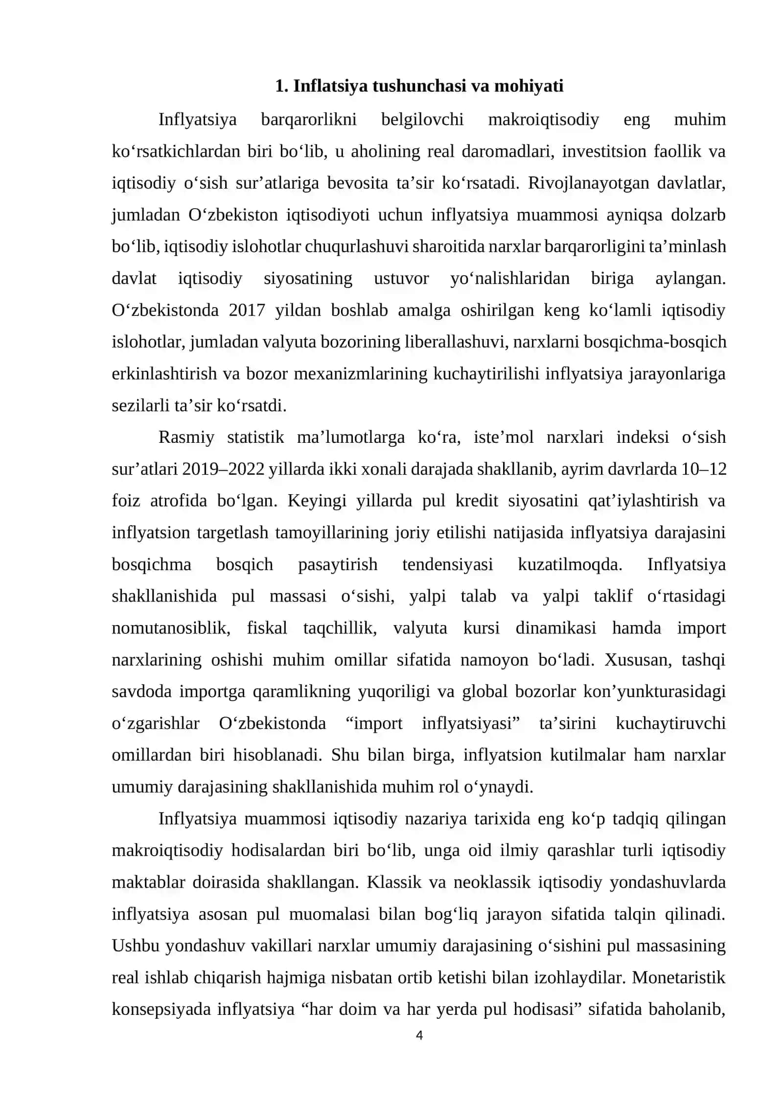 Inflatsiya va uning kelib chiqish sabablar 4