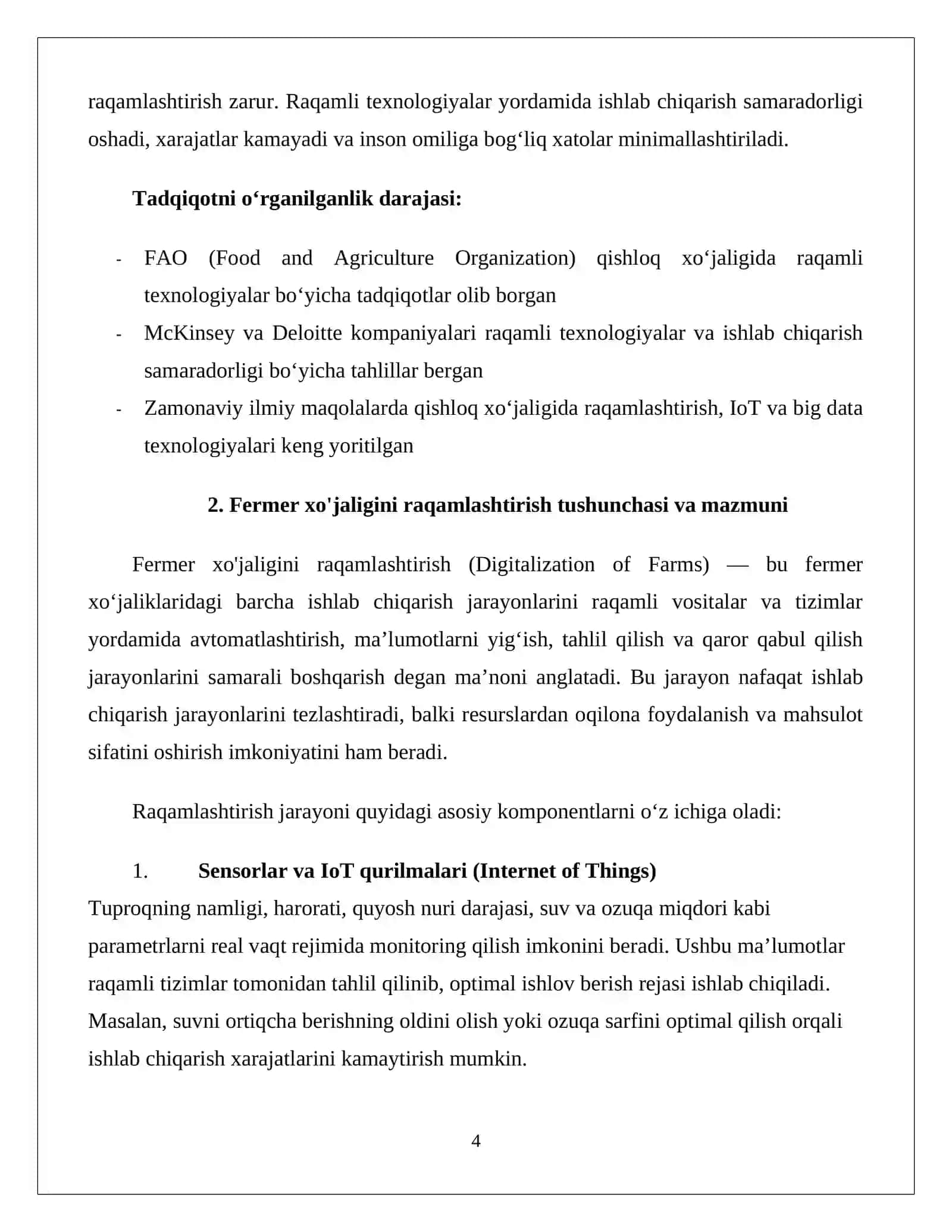 FERMER XO'JALIGINI RAQAMLASHTIRISHNIGA O'TKAZISH CHORA TADBIRLARI 4