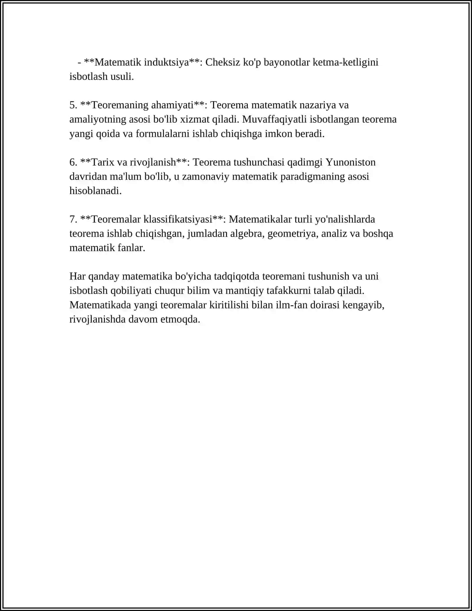POST TEOREMASI VA UNING NATIJALARI 4