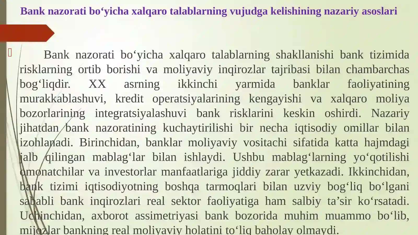 Bank nazorati bo’yicha xalqaro talablarning vujudga kelishining nazariy asoslari 4