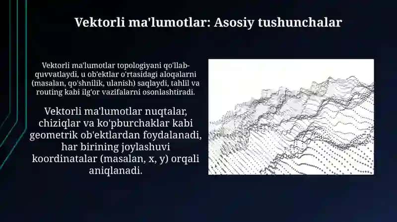 Matritsali maʼlumotlar, vektorli va rastrli kartalar 4
