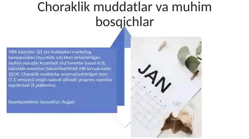 Yillik taqvim rejasi 4