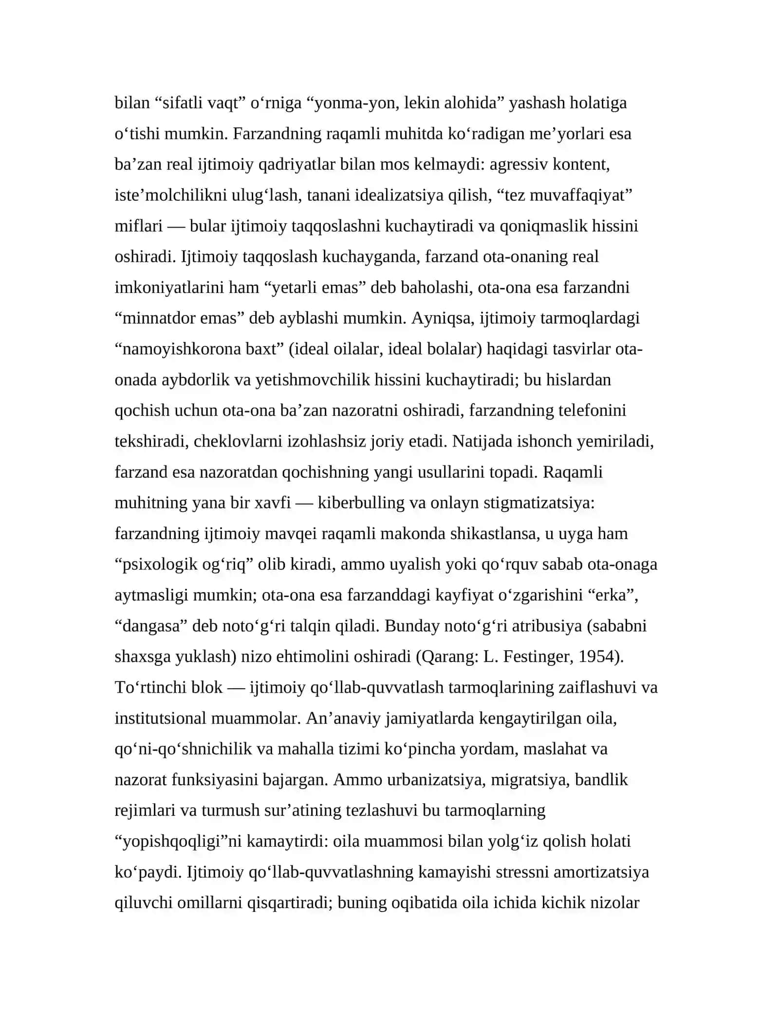 Oila ichidagi munosabatlarga ta’sir etuvchi destruktiv (salbiy) ijtimoiy omillar 4