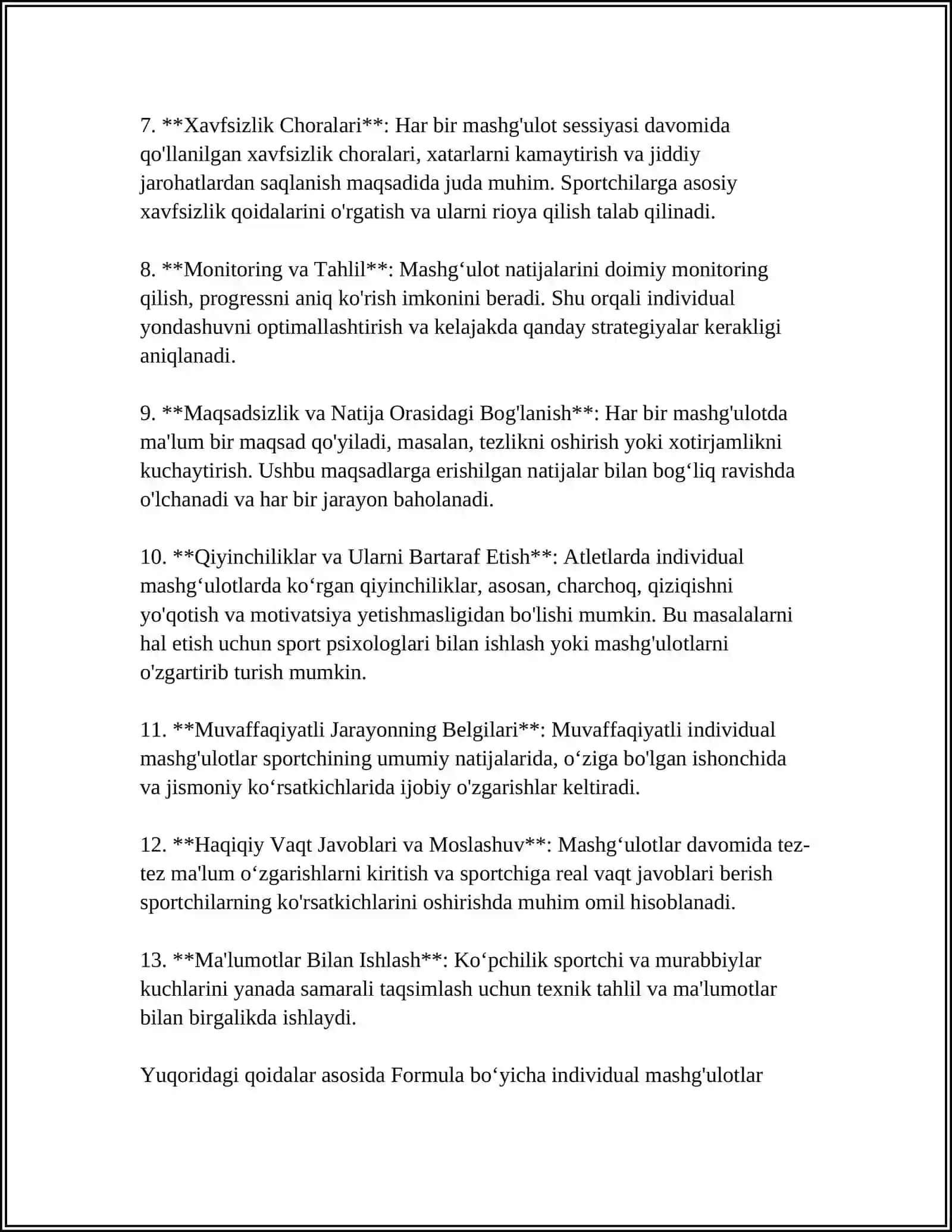 MUSTAQIL ISH Mavzu: FURMULA FURMULANI QO‘DALAR 4