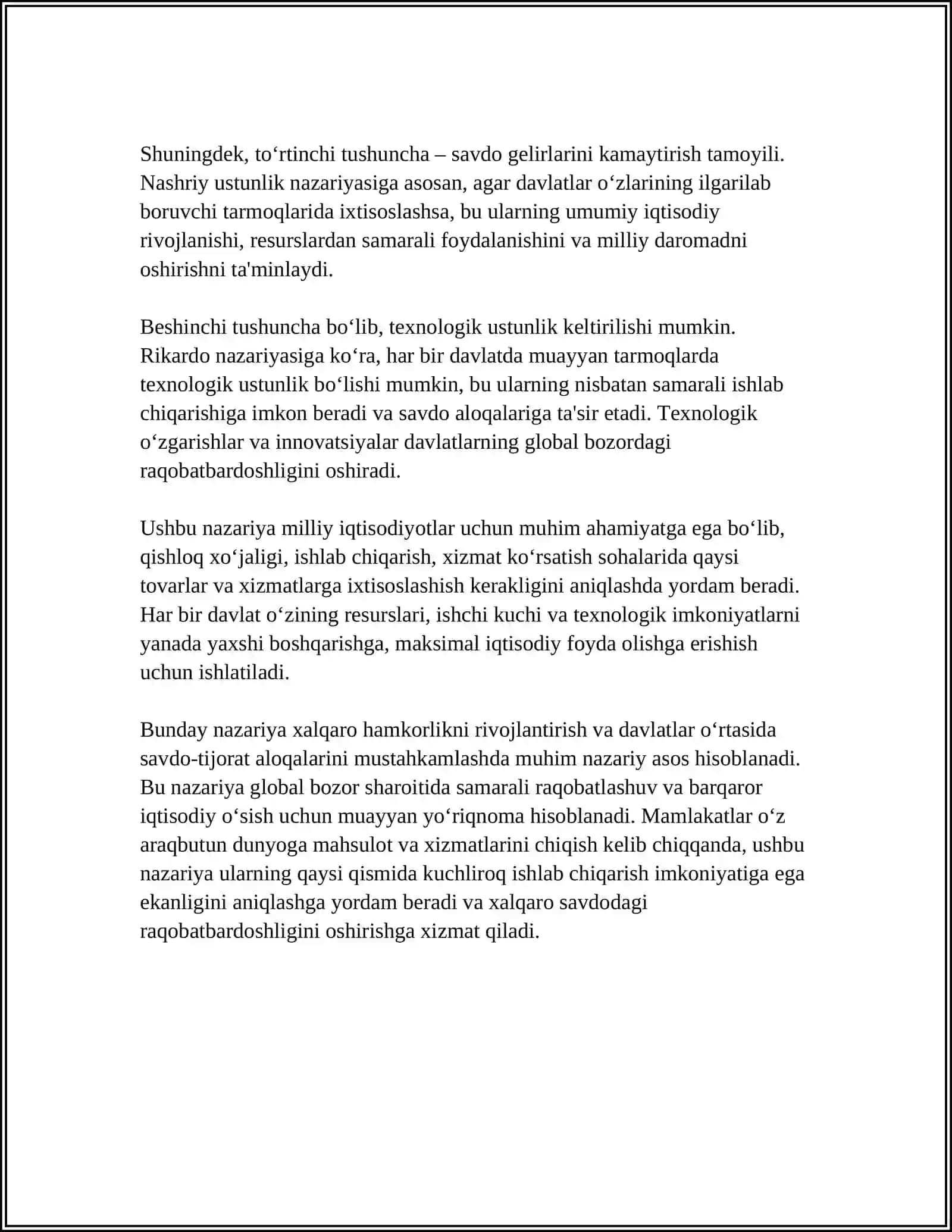 NISBIY USTUNLIK NAZARIYASI 4