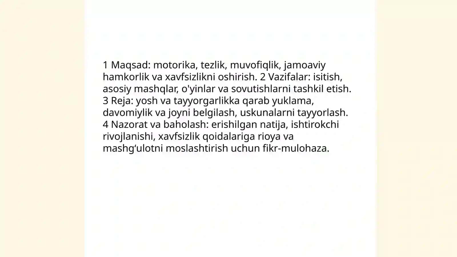 Harakatli oʻyinlarni tashkil etish 4