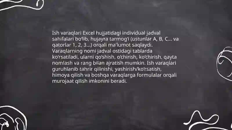 Ishchi daftar Exceldagi asosiy fayl 4