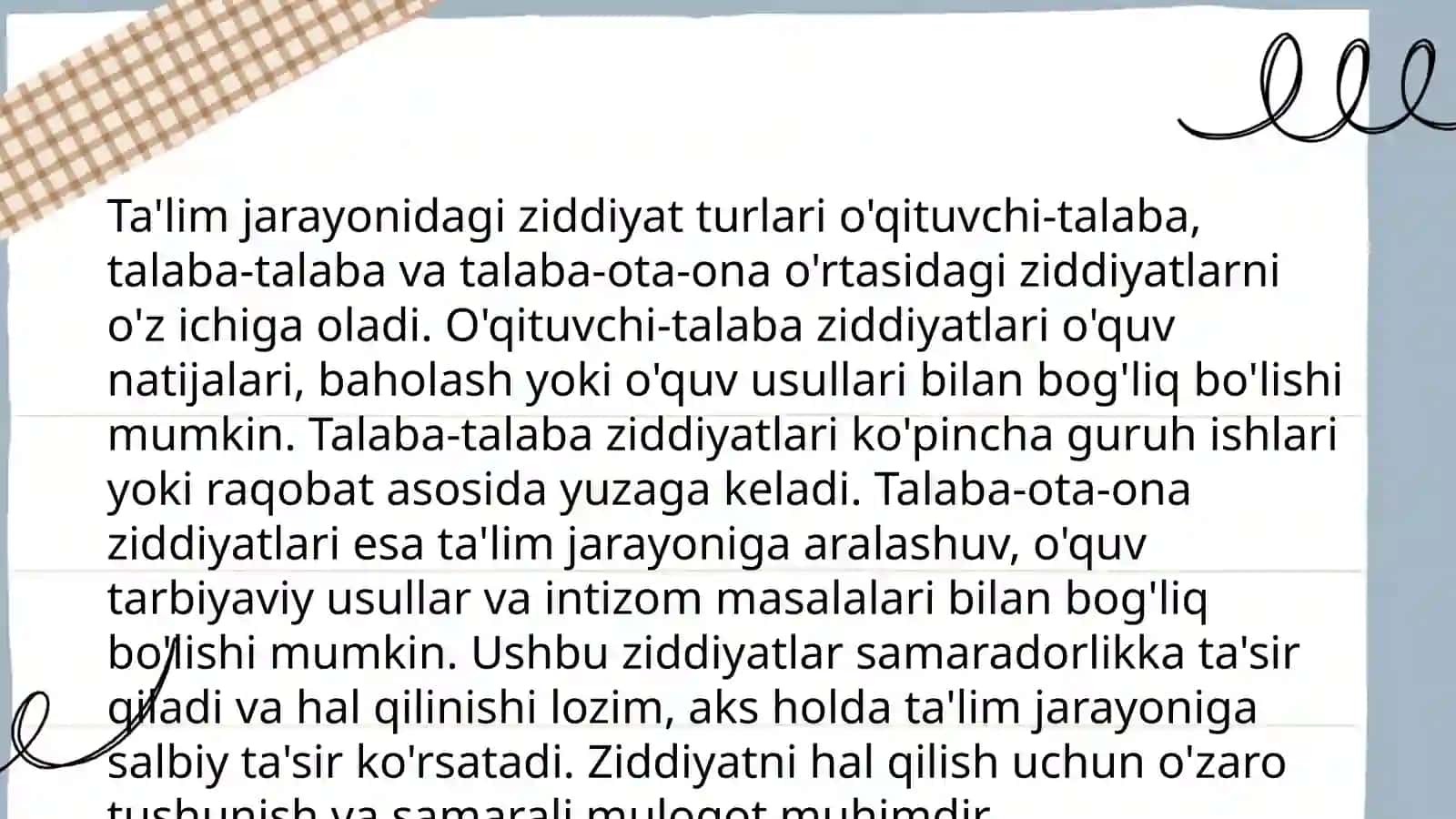 Pedagogik nizolar va ziddiyatlarni bartaraf etish 4