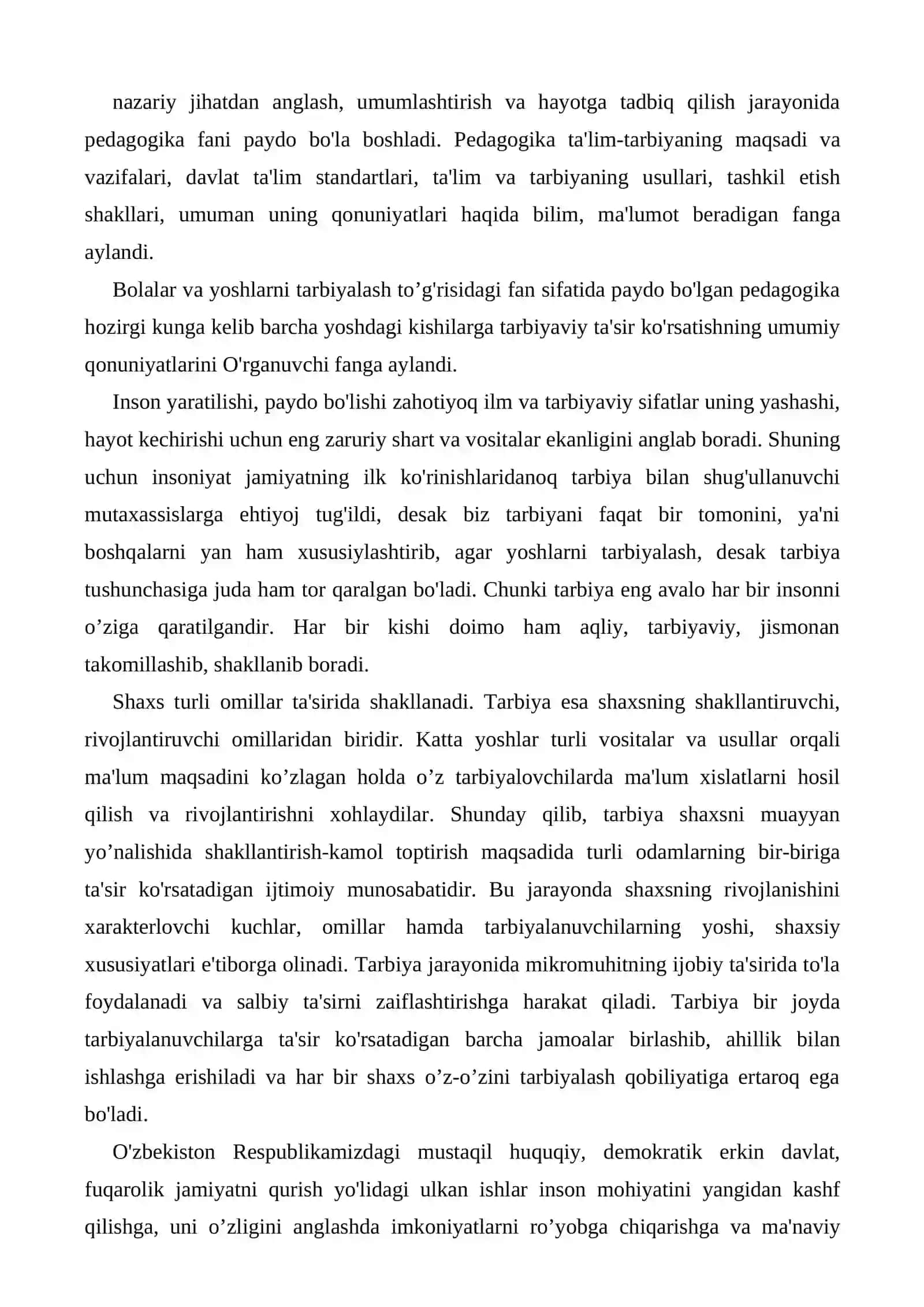 "Pedagogika fanini o'qitish metodikasi predmeti va vazifasi" 4