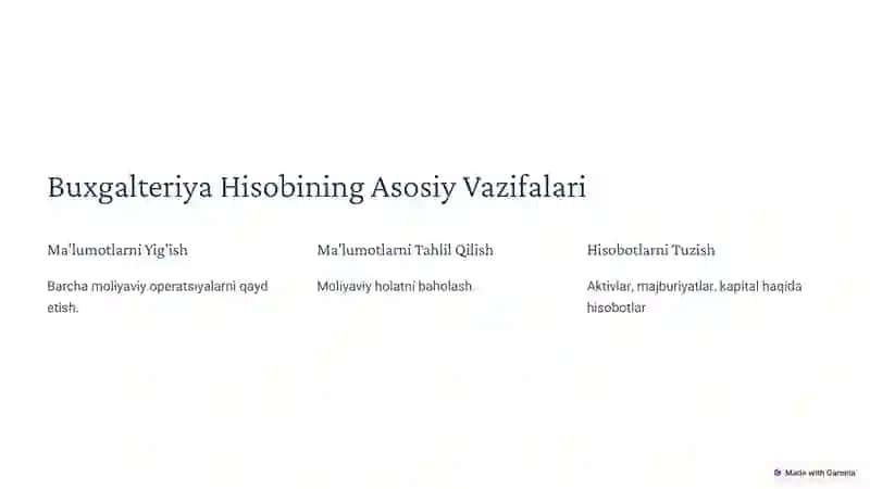 Buxgalteriya hisobining maqsadi, vazifalari. 4