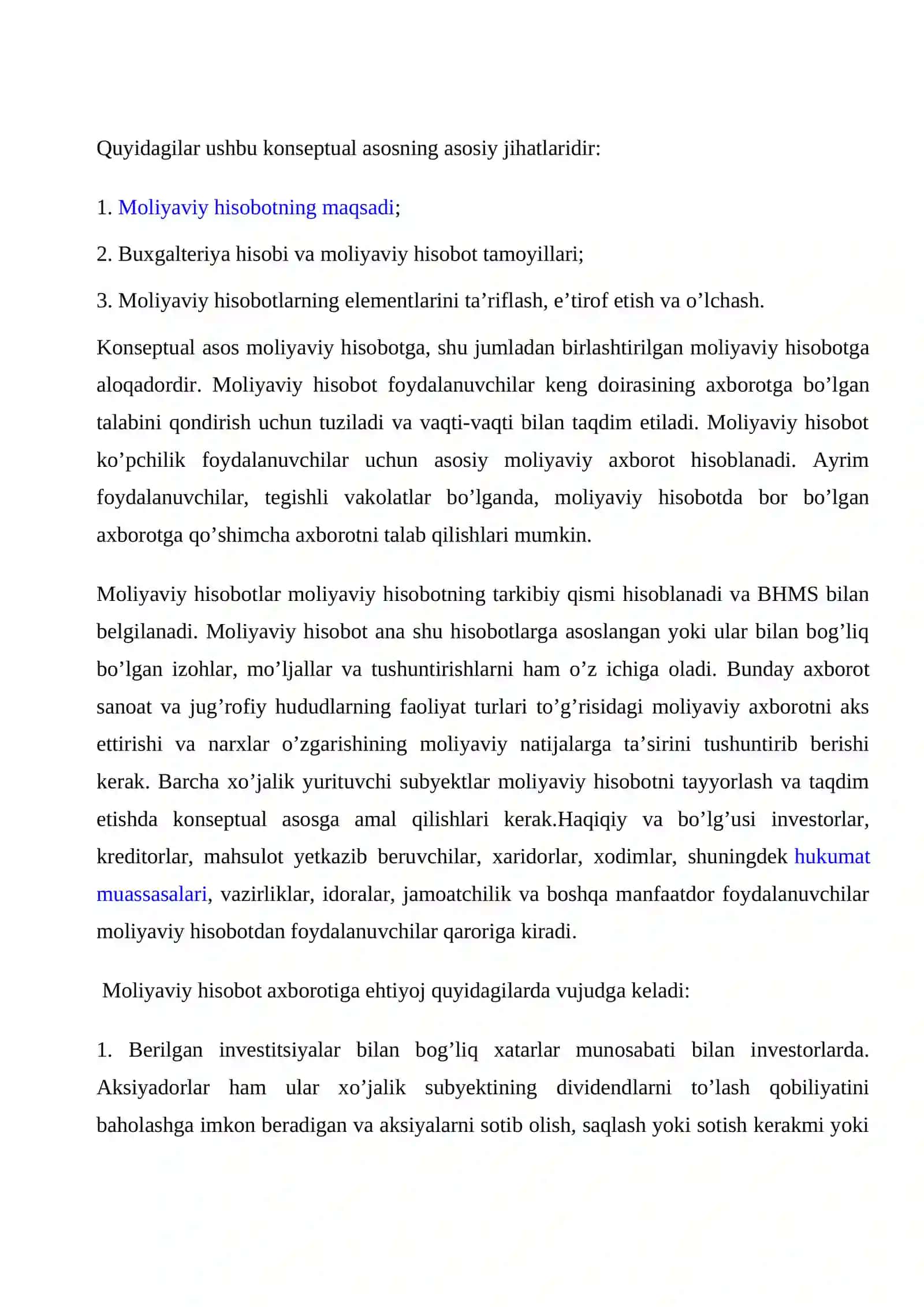 Korxonaning moliyaviy hisoboti,uni tuzish va taqdim etish usullari 4