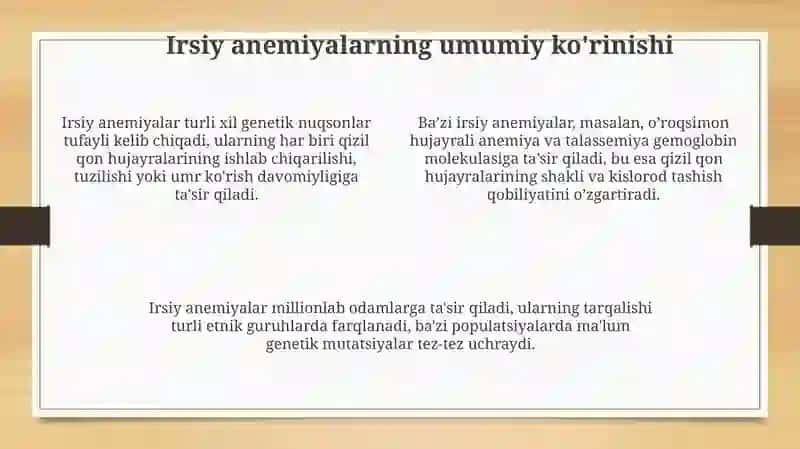Anemiyaning ta'rifi va klassifikatsiyasi 4