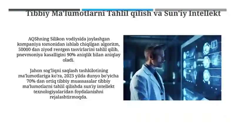 Tibbiyotni raqamlashtirish. Zamonaviy axborot texnologiyalarining tibbiyotda qòllanilishi 4