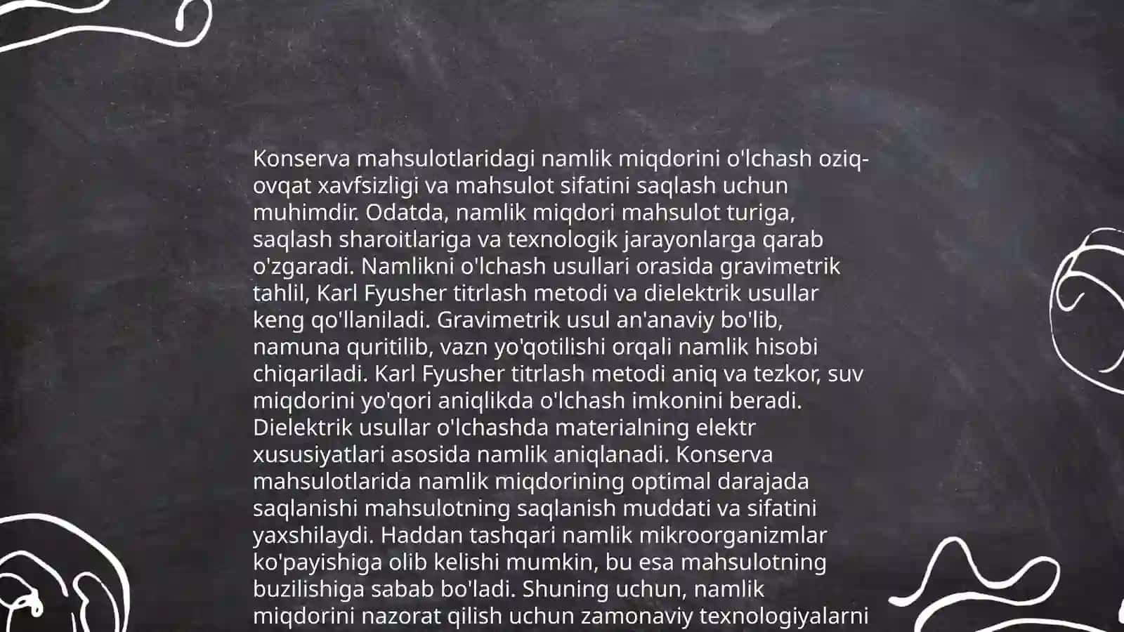 Konserva mahsulotlarining fizik-kimyoviy tahlili 4
