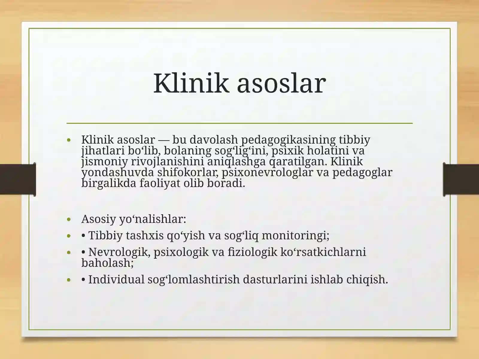 Davolash pedagogikasining klinik va fiziologik asoslari 4