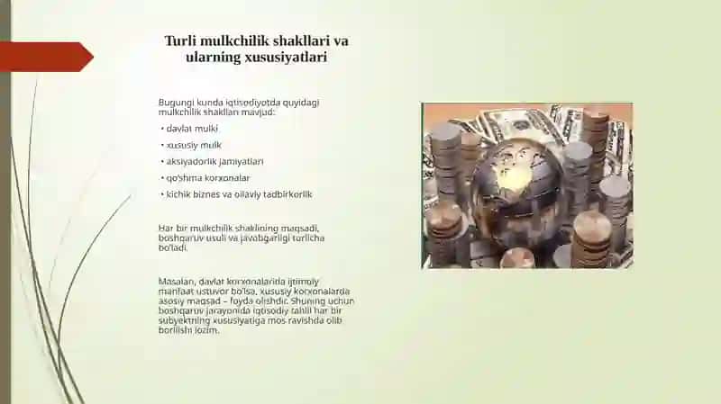 Turli mulkchilik shaklidagi iqtisodiyot subyektlarini to‘g‘ri boshqarishda tahlilning roli 4