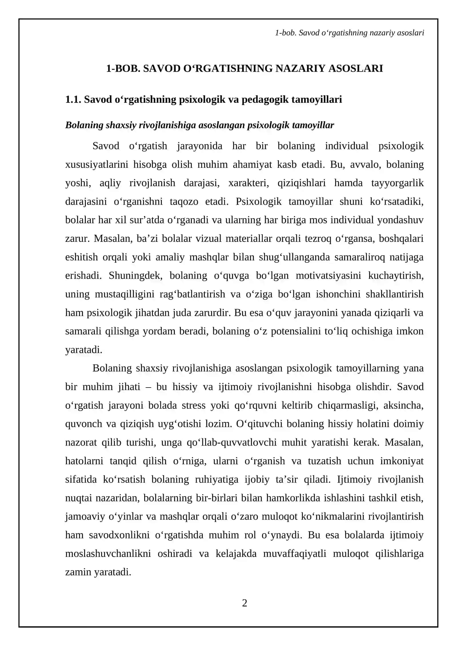 Savod oʻrgatish tajribalarini tadbiq etish 4