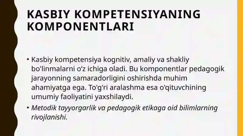 Oʻqituvchi kasbiy kompetensiyasini takomillashtirish tizimi 4