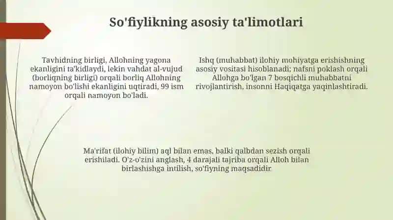 Tasaffuf tarixi va taʼlimoti 4