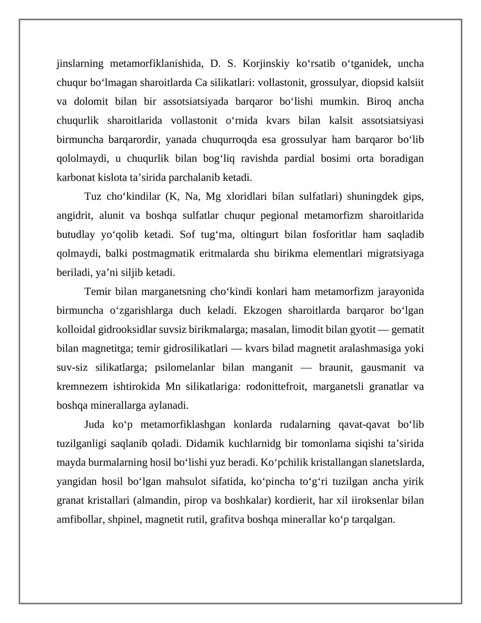 Metamorfizm jarayonida yuzaga keladigan minerallar 4