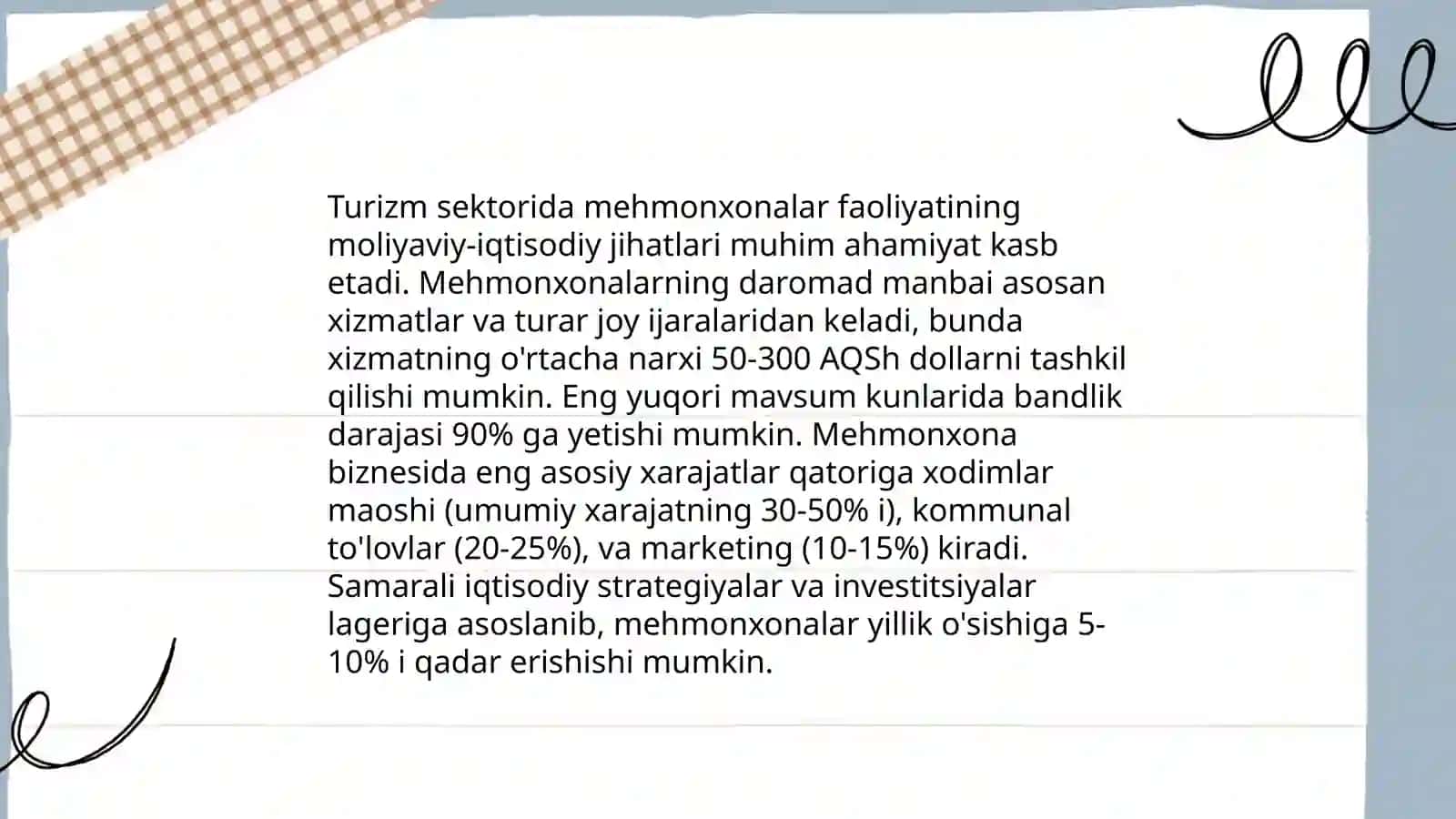 Turistik mehmonxonalar koʻrsatuvchi subʼektlar faoliyatining mohiyati ahamiyati turlari va tashkiliy huquqiy asoslari 4