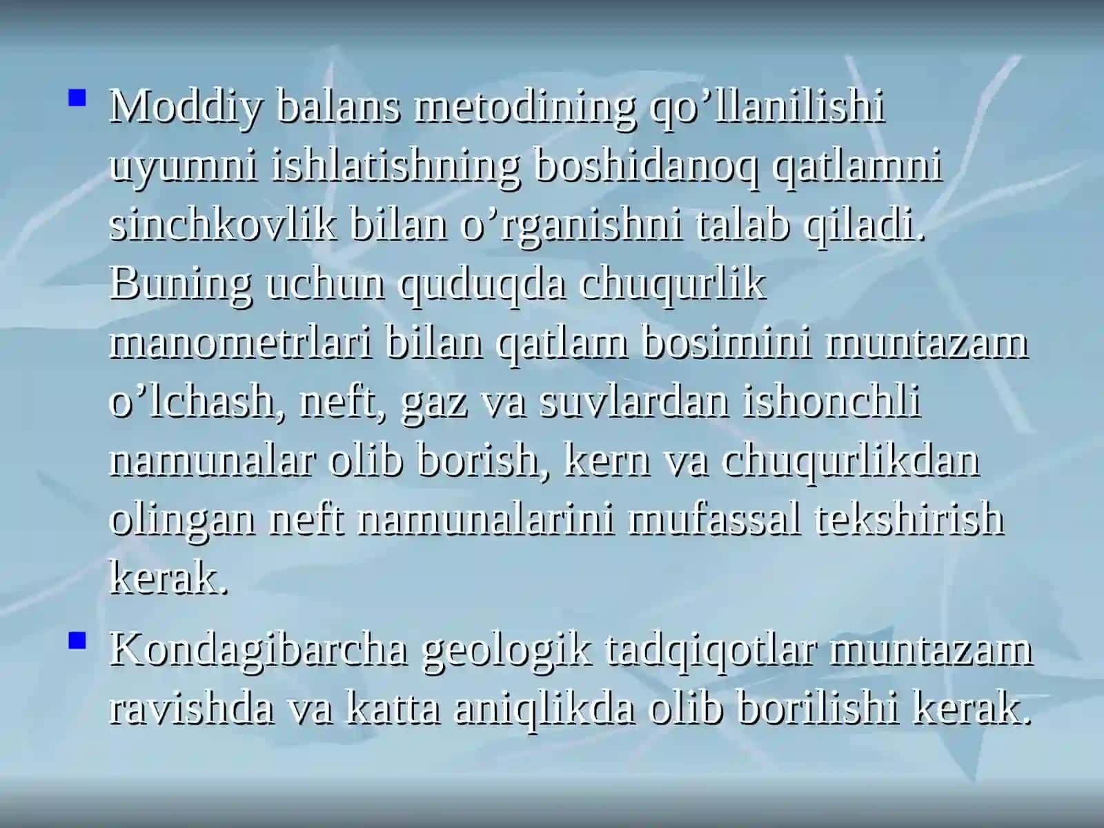 Moddiy balans metodi 4