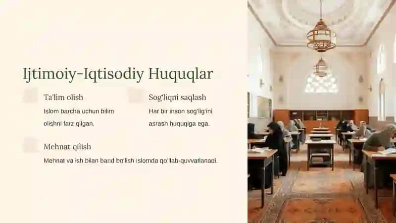 Islomda Inson Huquqlari va Erkinliklarining O'ziga Xos Xususiyatlari 4