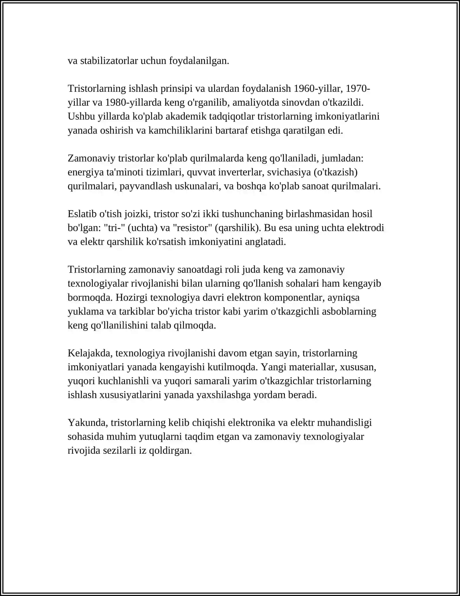 Tristorlar 4