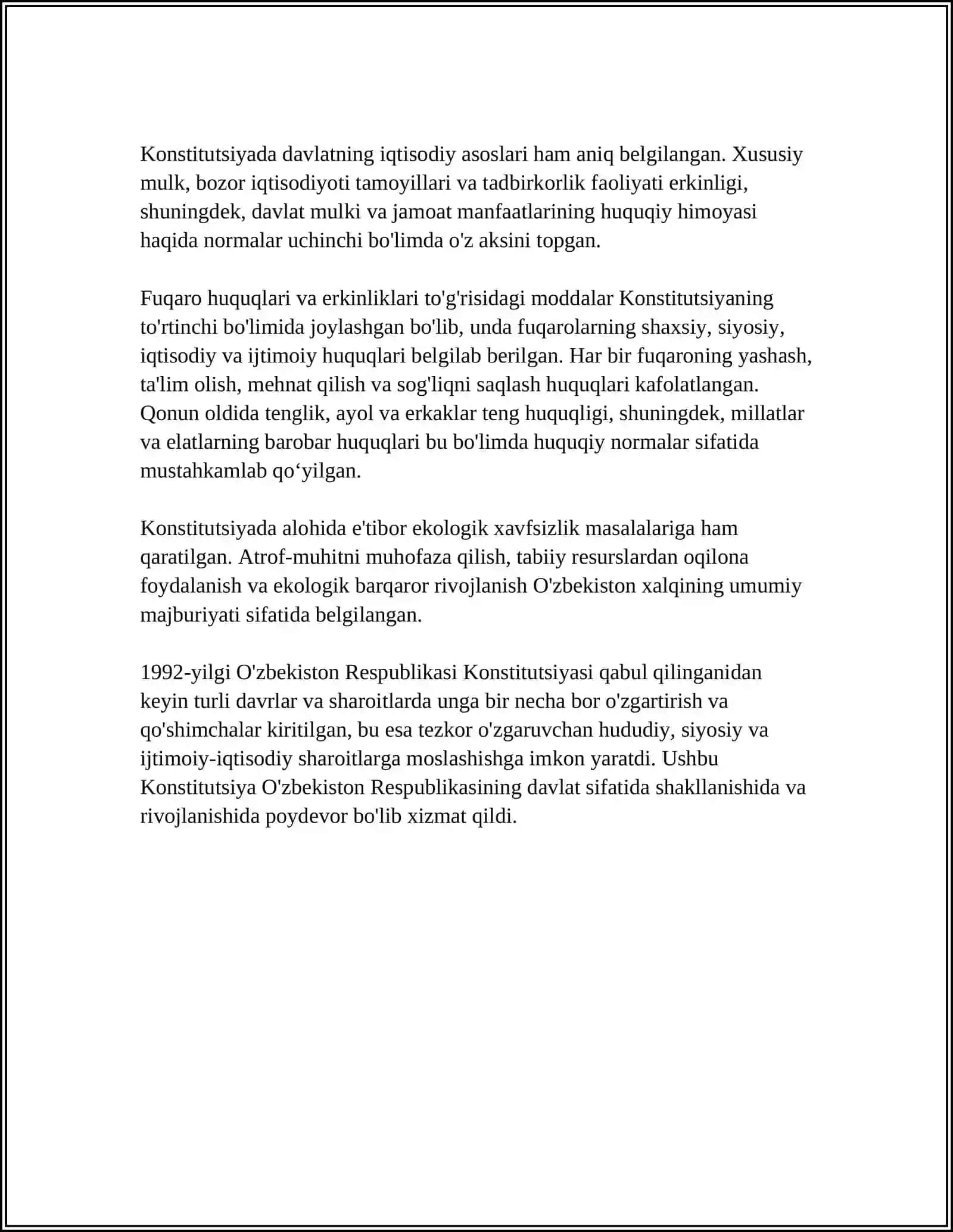 OZBEKISTON KONSTITUTSIYAVIY TARAQQIYOTINING ASOSIY BOSQICHLARI 4