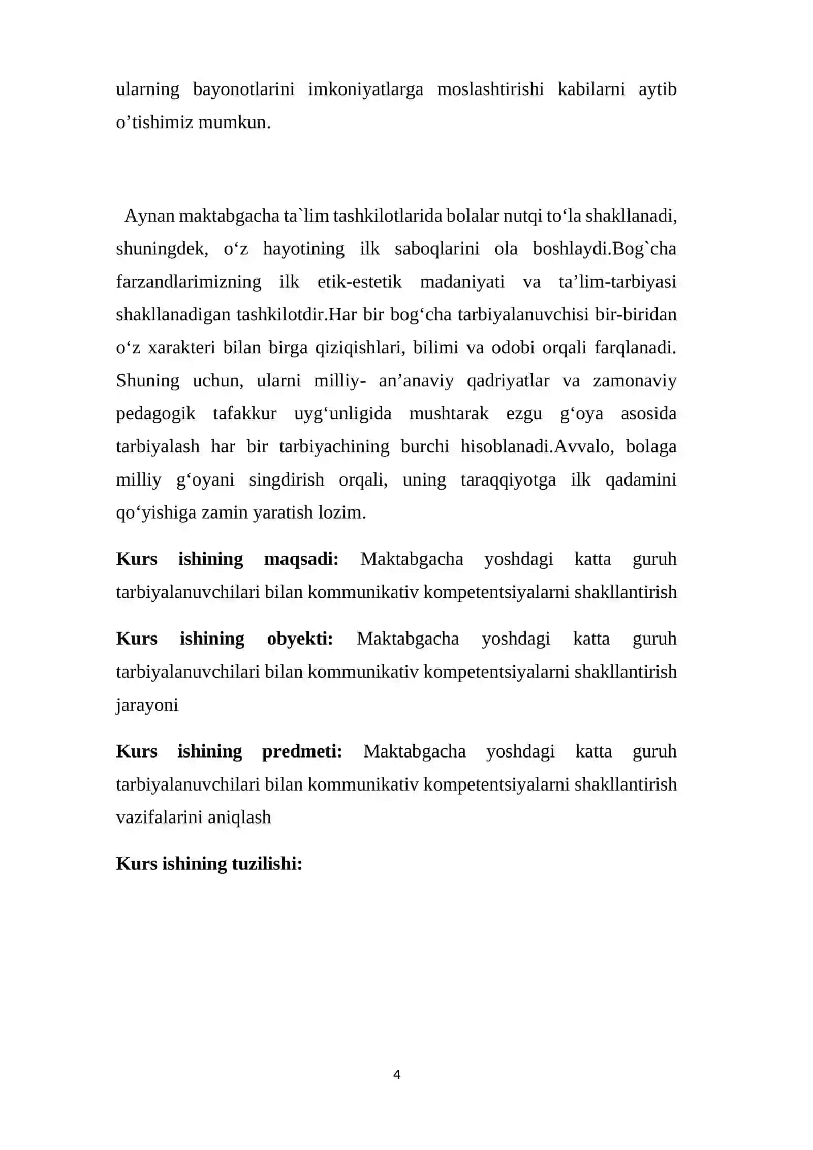 Maktabgacha yoshdagi katta guruh tarbiyalanuvchilari bilan kommunikativ kompetentsiyalarni shakllantirish 4