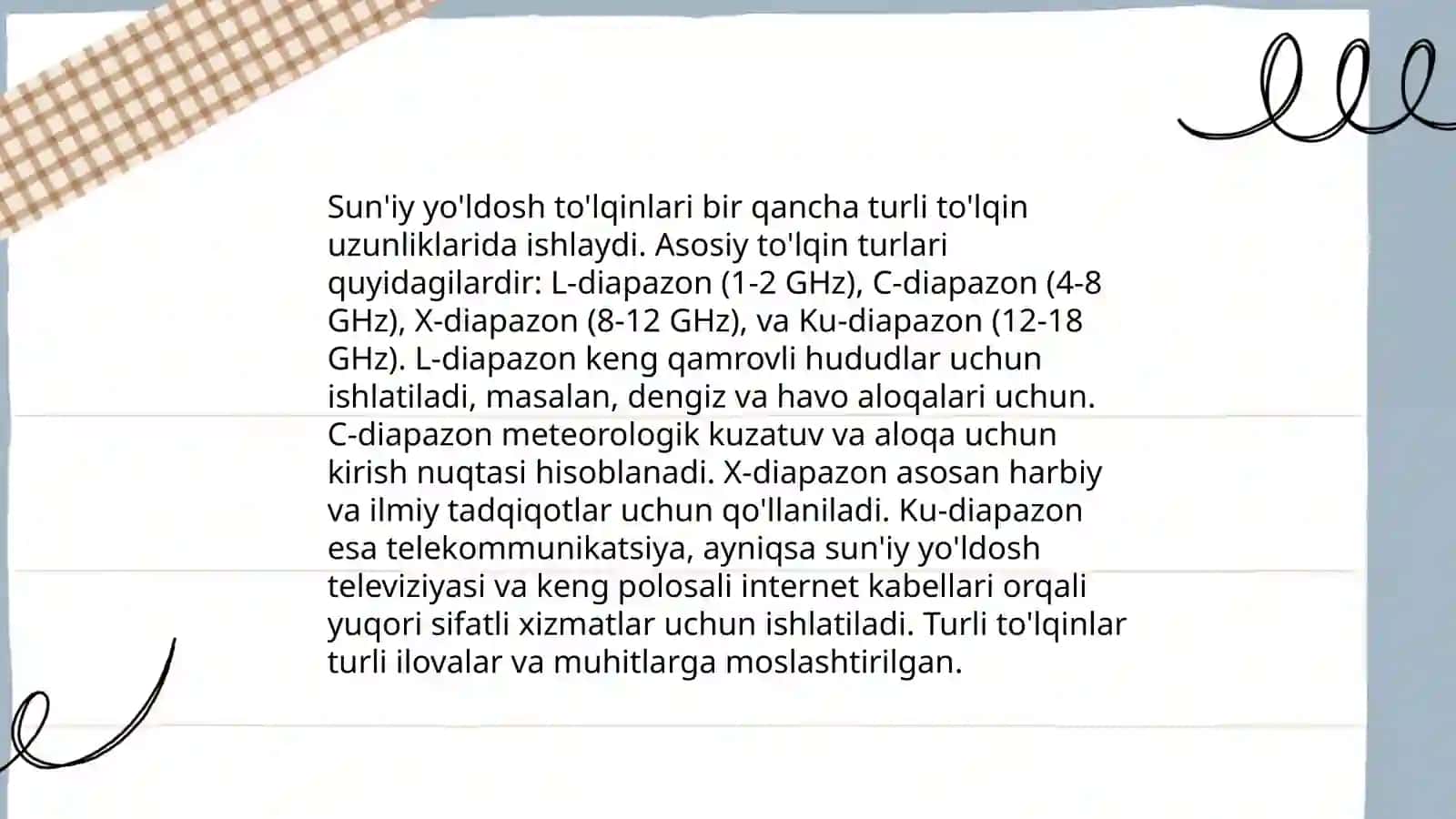 Sun'iy yo'ldosh to'lqin qabul qilgichlari 4