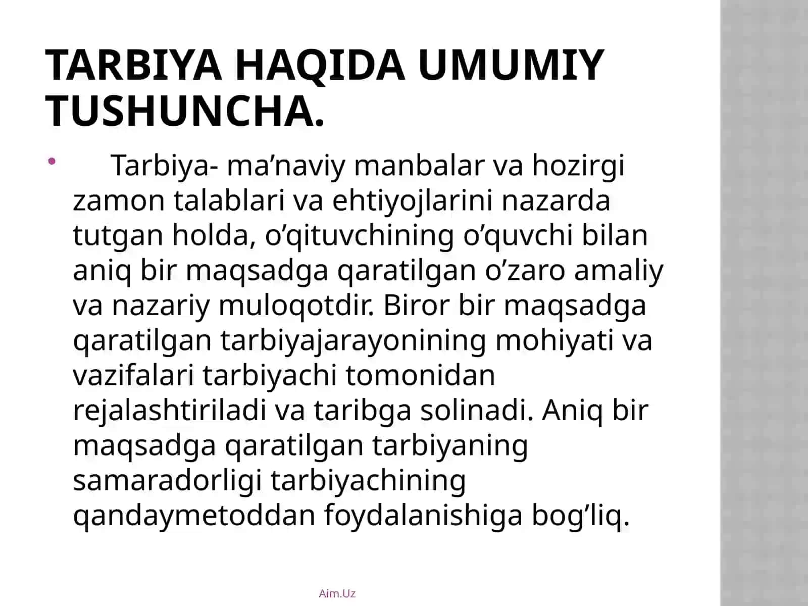 Tarbiya haqida umumiy tushuncha 4