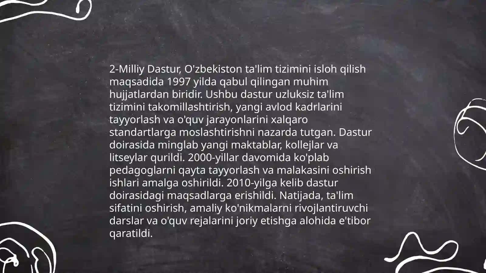 Milliy dastur va uning umumiy tahlili 4