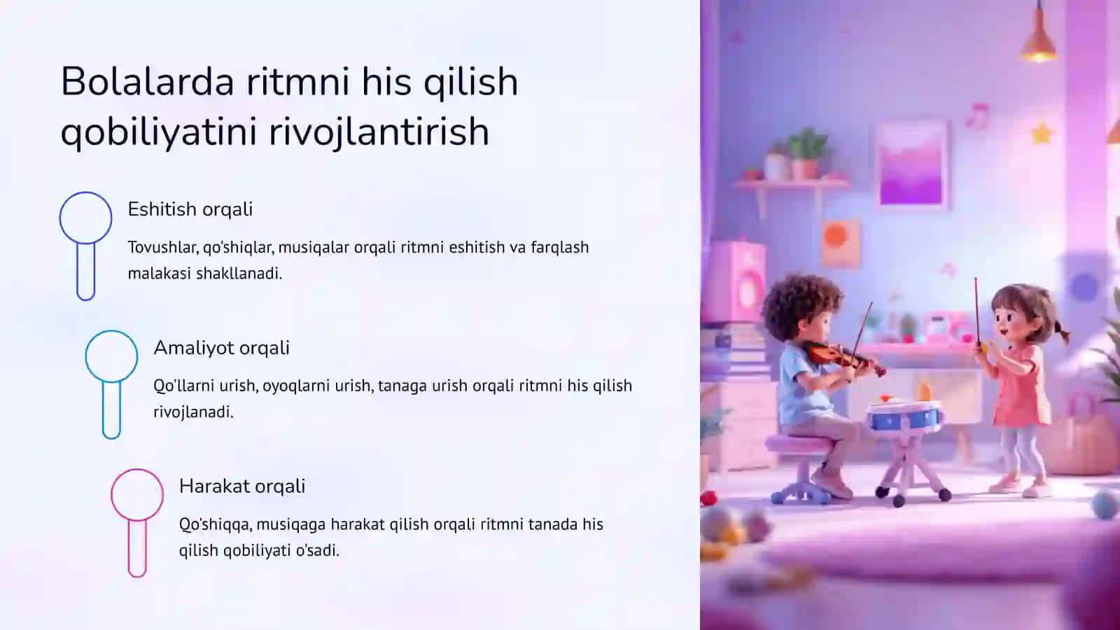 Bolalarni musiqaviy ritmik harakatga o'rgatish 4