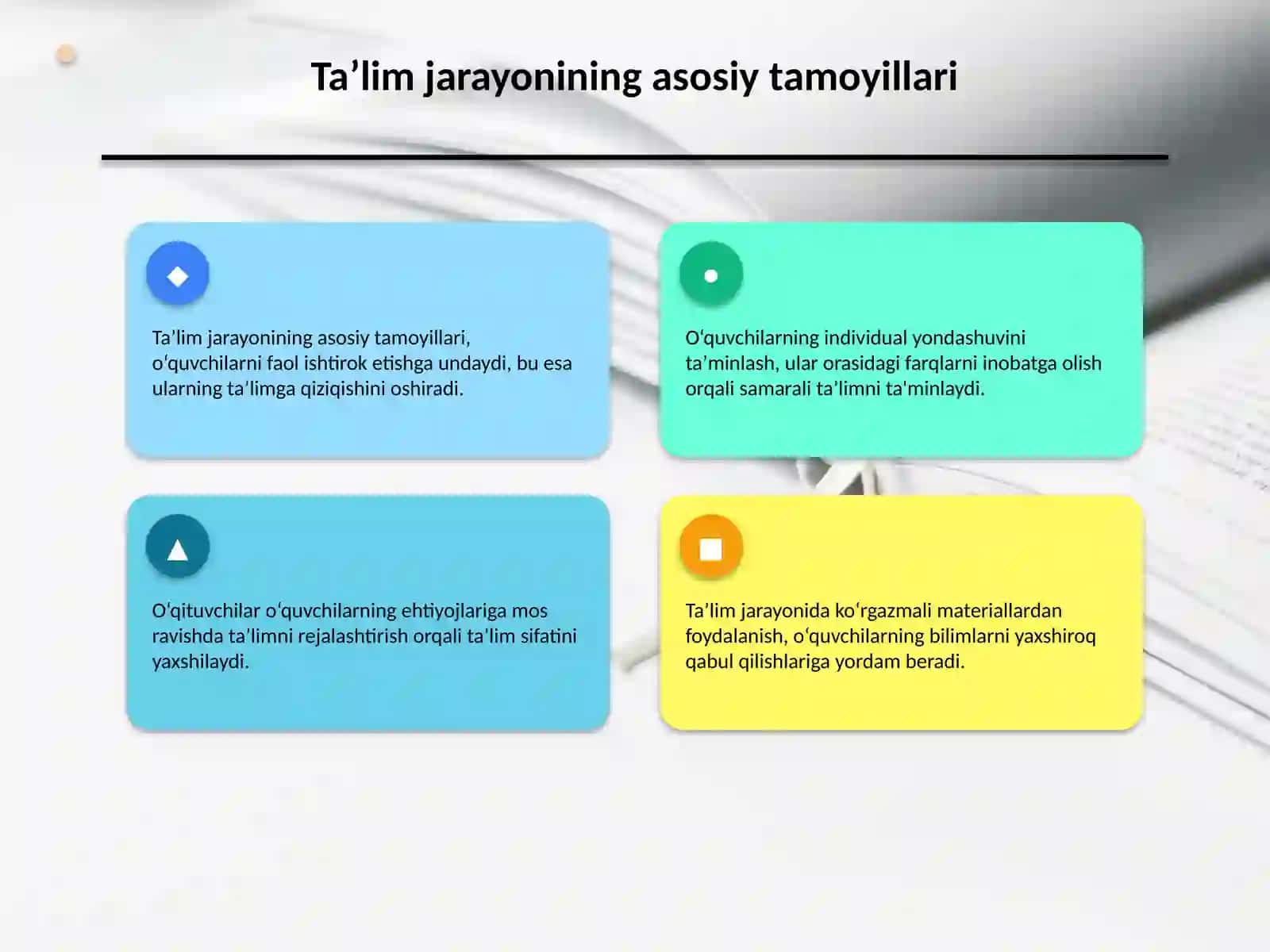 Boshlangʻich taʼlim nazariyasi mavzu 4