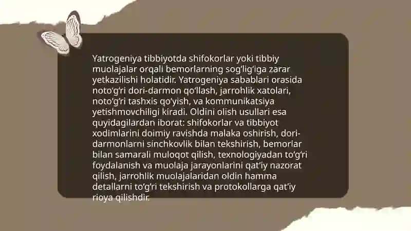 Hozirgi zamon tibbiyotida yatrogeniya muammolari 4