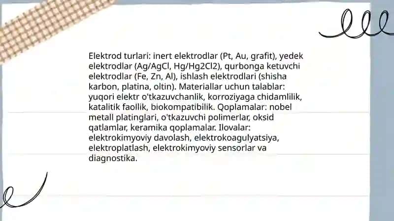Elektrokimyoviy davolash va diagnostika usullari 4