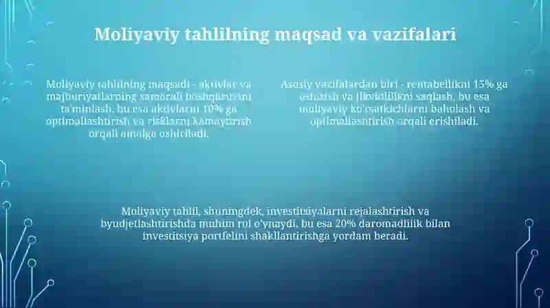 Aksiyadorlik jamiyatlarida moliyaviy tahlilni tashkil etish 4
