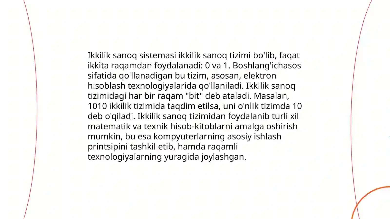 Amaliy mashg‘ulotlarga tayyorgarlik ko‘rish. Sanoq sistemalari va algoritmlar 4