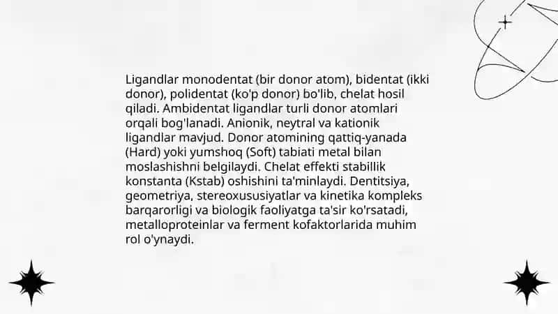 Kompleks birikmalar-biologik faol birikmalar 4