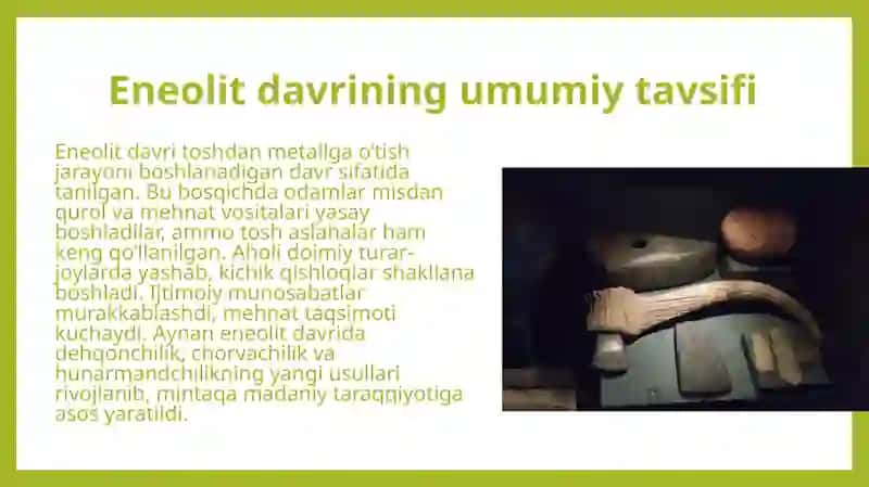 Oʻrta Osiyoning eneolit davri madaniyatlari 4